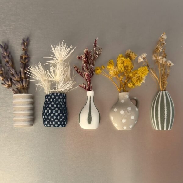 Lot de 5 Mini Vases Aimantés